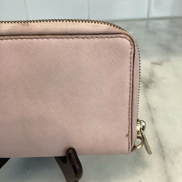 Michael Kors Wallet Leather Pink Saffiano Full Zip Continental Wallet - Picture 6 of 13